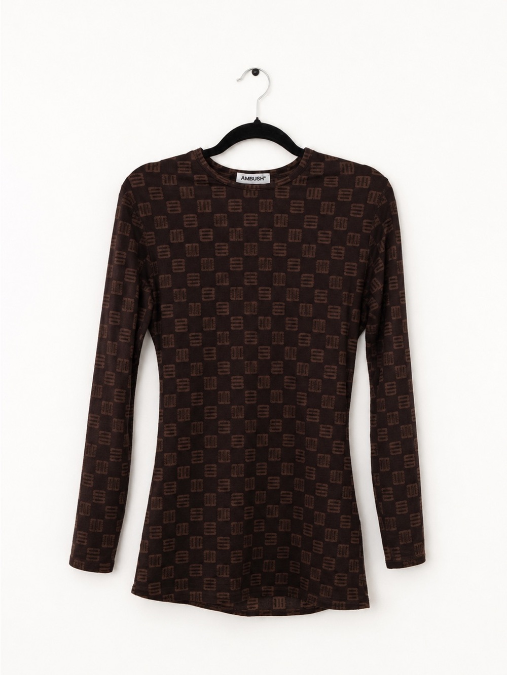 Ambush Brown Checker Long Sleeve Tee